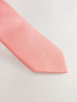 Next - Ensemble cravate et pochette texturées corail Sale