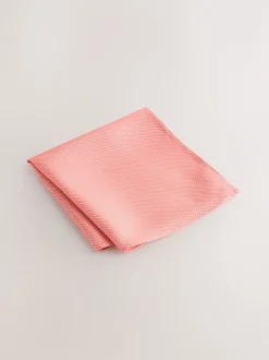 Next - Ensemble cravate et pochette texturées corail Sale