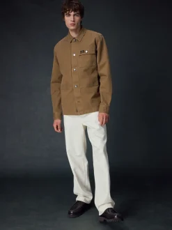 Next Couleur pierre naturelle - Canvas Shacket 100% Coton Surchemise Hot