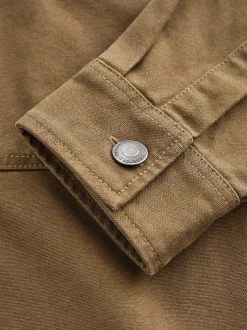 Next Couleur pierre naturelle - Canvas Shacket 100% Coton Surchemise Hot