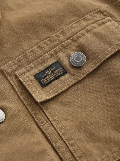 Next Couleur pierre naturelle - Canvas Shacket 100% Coton Surchemise Hot