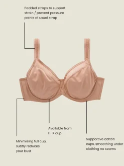 Next Couleur praline - F-K Ultimate Support Cotton Minimiser Soutien-gorge à bretelles rembourré Online