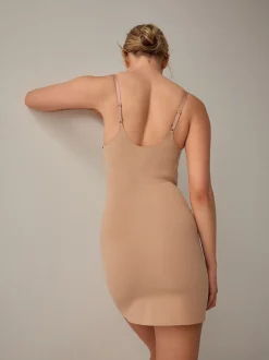 Next Couleur praline - Gainant à contrôle moyen en coton haut de gamme Wear Your Own Bra Slip Sale