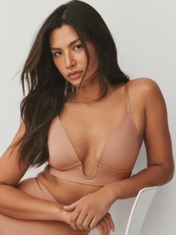 Next Couleur praline - Soutien-gorge multiposition A-E à décolleté plongeant profond New