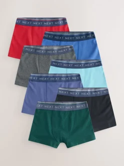 Next - Lot de 7 boxers (2-16ans) Couleurs primaires avec ceinture noire Best