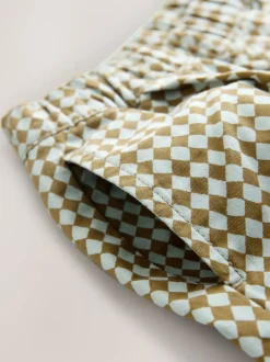 Next Court Harlequin Vert/Bleu - Pantalon à enfiler Barrel (3mois7ans) (3mois à7ans)