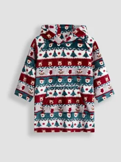 Jojo Maman Bébé Couverture à capuche imprimé Noël Sale