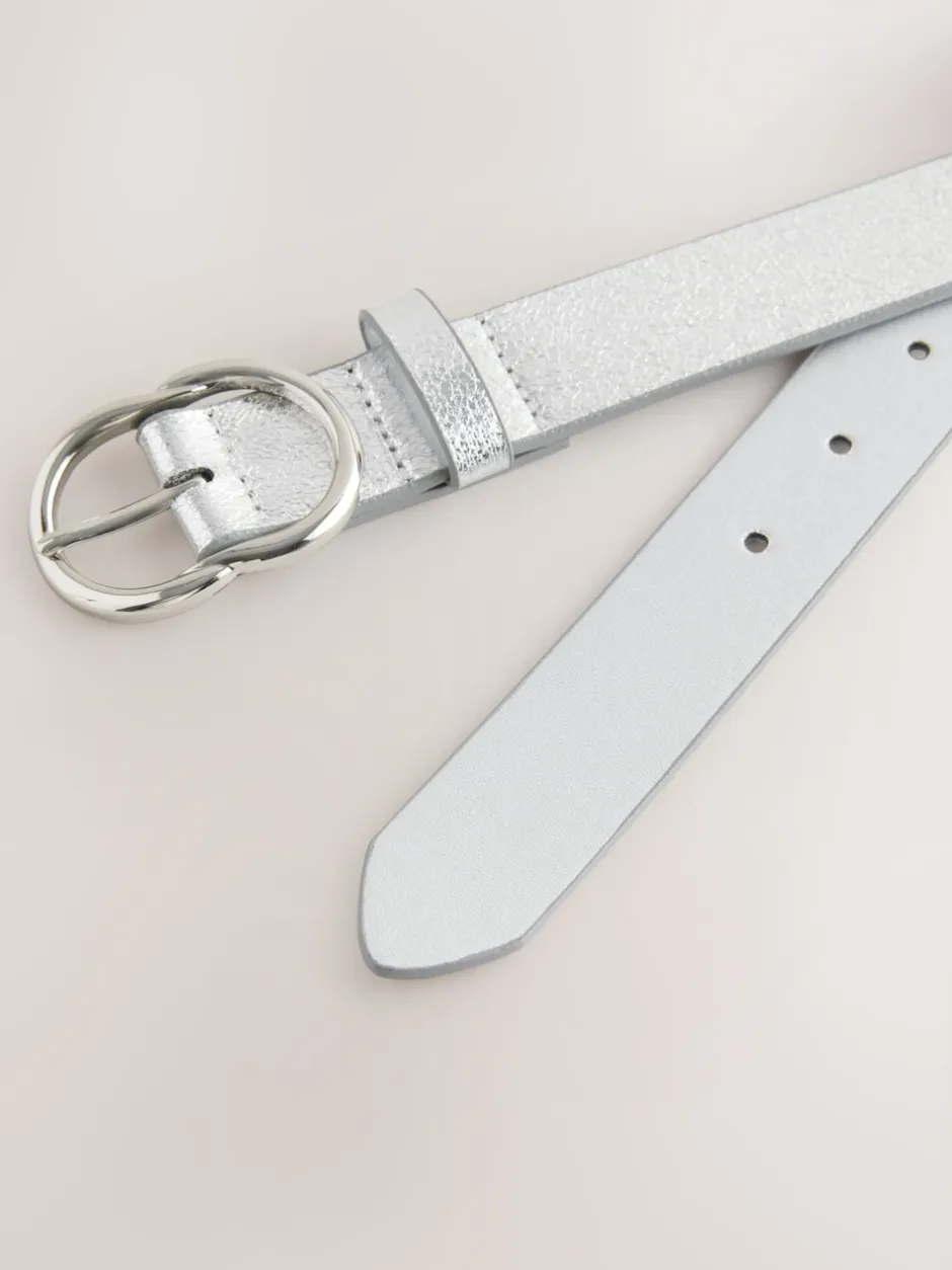 Next Craquelé Argent - Ceinture régulière en PU Best