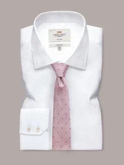 Hawes & Curtis Cravate Repp rose à pois New