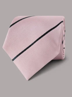 Hawes & Curtis Cravate Repp à rayures roses Hot
