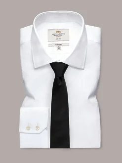 Hawes & Curtis Cravate unie Repp noire Clearance