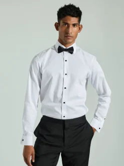 Next Cravate texturée blanche/Noir Nœud - Ajustement régulier - Lot de cravates Coupe classique à double poignet et nœud de cravate Discount