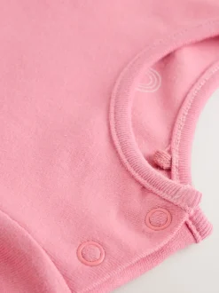 Next Cream / Personnage rose - Ensemble deux pièces salopette et body bébé (0mois-3ans) New