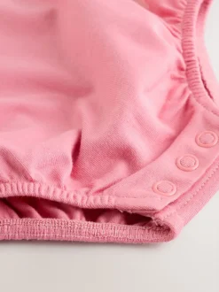 Next Cream / Personnage rose - Ensemble deux pièces salopette et body bébé (0mois-3ans) New