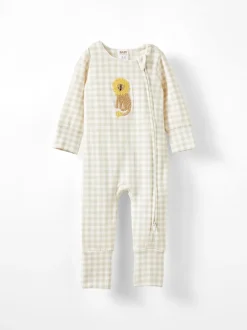 Cotton On Cream Colombe - Barboteuse zippée en coton à manches longues