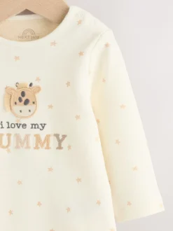 Next Cream girafe J’aime ma maman - Lot de 1 bodys bébé Clearance