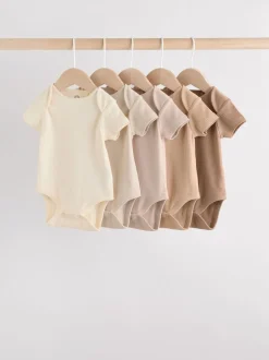 Next Crème - Bébé Manches courtes Bodysuits 5 Pack Clearance