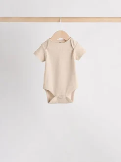 Next Crème - Bébé Manches courtes Bodysuits 5 Pack Clearance