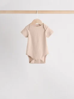 Next Crème - Bébé Manches courtes Bodysuits 5 Pack Clearance