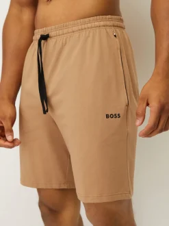 BOSS - short stretch à logo coupe standard Crème Best