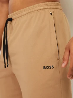 BOSS - short stretch à logo coupe standard Crème Best