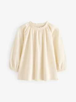 Next Crème - Chemisier à manches longues et col froncé (3mths-7yrs) Discount