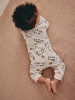 Next Crème - Combinaison de nuit bébé sans pieds zippée Family Two Way (0-18mois) Discount