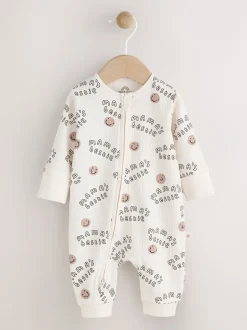 Next Crème - Combinaison de nuit bébé sans pieds zippée Family Two Way (0-18mois) Discount
