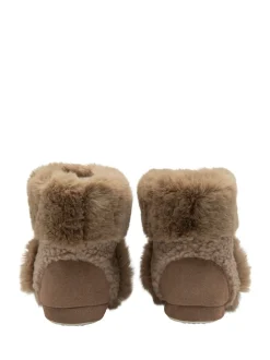 Dunlop Crème - Bootee Pom Pom Faux Chaussons Sale