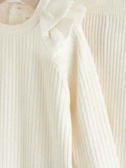 Next - Ensemble Pull et Leggings en maille Bébé 2 Pièces (0mois-3ans) Crème Hot