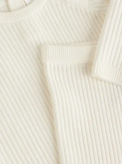 Next - Ensemble Pull et Leggings en maille Bébé 2 Pièces (0mois-3ans) Crème Hot