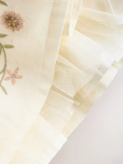 Next Crème - Ensemble robe à manches longues et Culottes brodées BÉBÉ 2 Pieces (0mois-2ans) Clearance