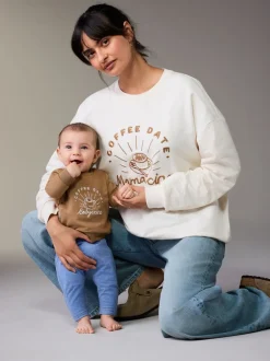 Next Crème - Ensemble sweat-shirt de grossesse court Online