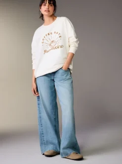 Next Crème - Ensemble sweat-shirt de grossesse court Online