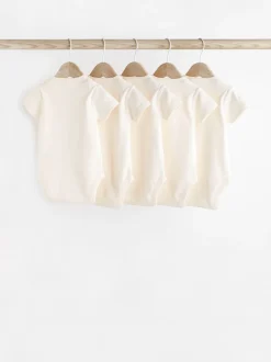 Next Crème - Essential Baby Manches courtes Bodysuits 5 Pack Outlet