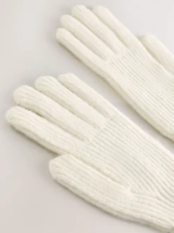 Next Crème - Gants en maille côtelée Discount