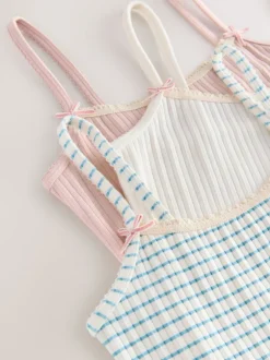 Next Crème - Gilets cami texturés à bretelles Lot de 3 (1.5-16ans)