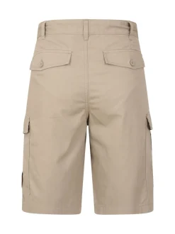 Mountain Warehouse - Mens Lakeside 100% Cotton Cargo Shorts Crème Discount