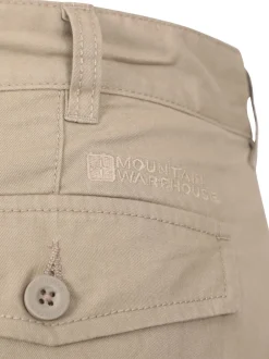 Mountain Warehouse - Mens Lakeside 100% Cotton Cargo Shorts Crème Discount