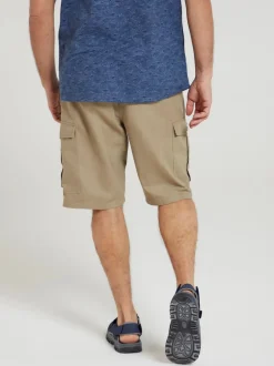 Mountain Warehouse - Mens Lakeside 100% Cotton Cargo Shorts Crème Discount