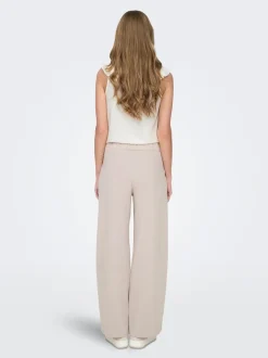 JDY Crème - Pantalon large Hot