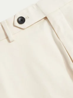 Peckham Rye Crème - Pantalons en Coton Extensible Clearance