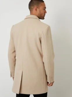 Threadbare Crème - Pardessus en fausse laine Discount