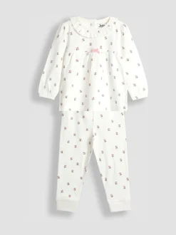Jojo Maman Bébé - Joli pyjama à fleurs Crème à petites fleurs Outlet