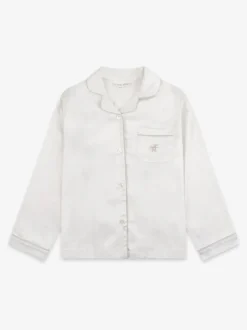 The Little Tailor Crème - Pyjama de Noël boutonné en satin pour enfant Hot