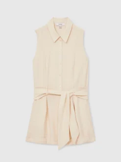 Reiss Crème - Millie Ceinturé Beach Cover-Up Combinaison Hot