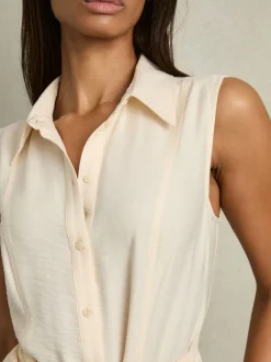 Reiss Crème - Millie Ceinturé Beach Cover-Up Combinaison Hot