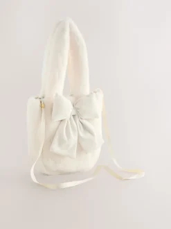 Next Crème - Sac seau en fourrure Crème Discount