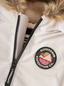 Superdry - Everest Combinaison de ski Crème Clearance
