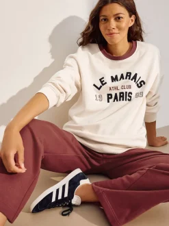 Next Crème - Sweat-shirt graphique de grossesse Clearance